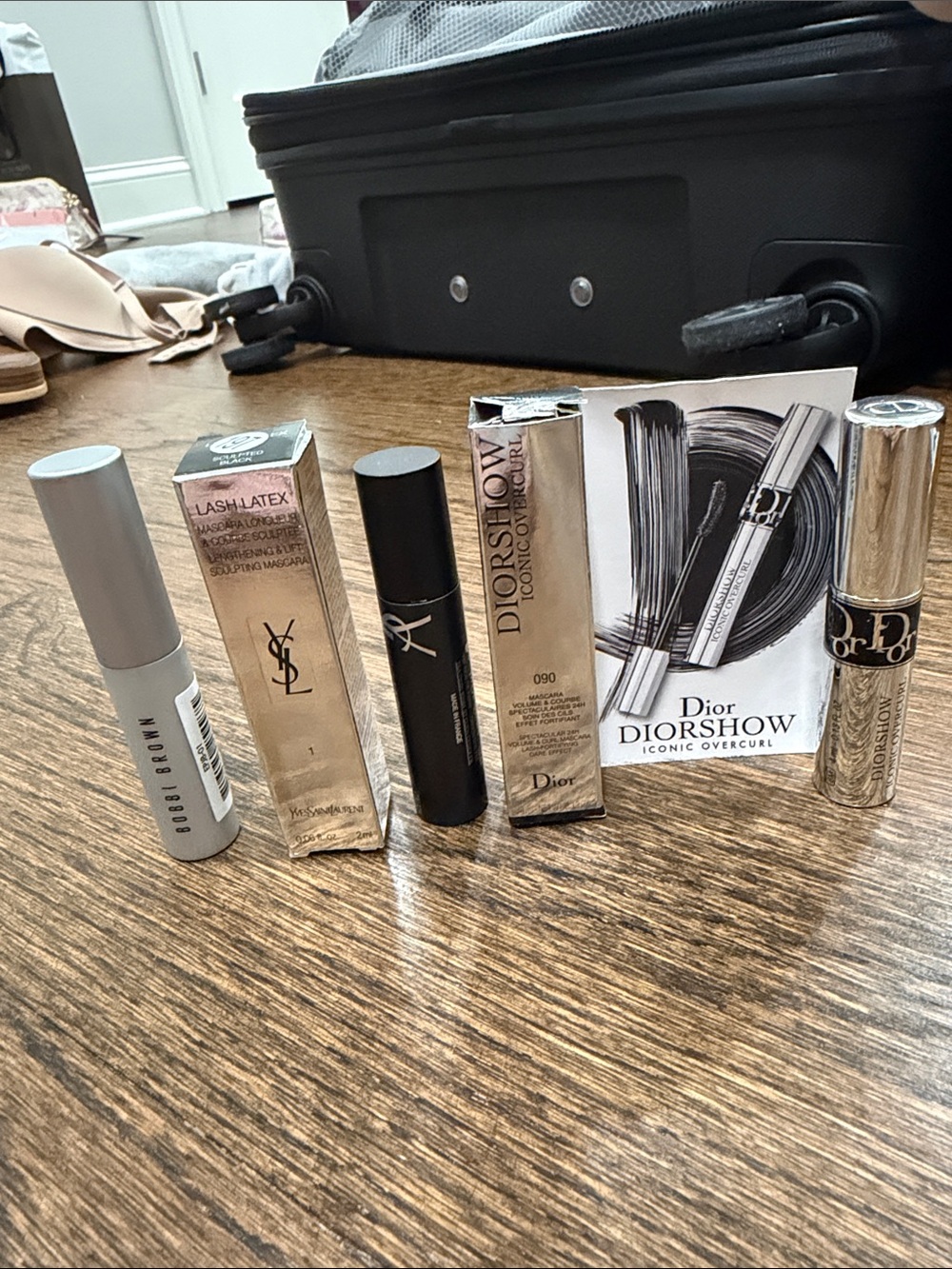 Set of 3 travel size designer mascaras- Dior, YSL and Bobbi Brown